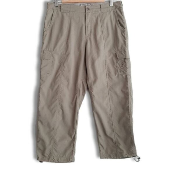 COLUMBIA Titanium Capri Light Packable Casual Cropped Pants Sz 12 Flawed - Picture 1 of 14